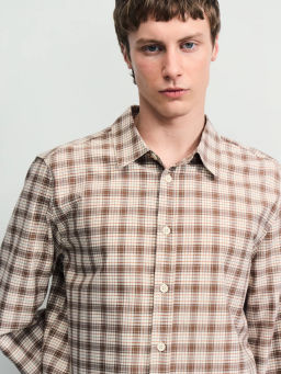 Рубашка в клетку из 100% хлопка / Zarina  фото 7