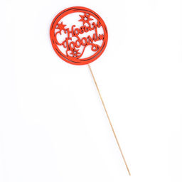 Цена за 3 шт. Топпер С Новым Годом, со звёздами разноцветный, 1010 см, микс Дарим Красиво  фото 4