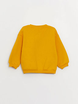 Bisiklet Yaka Uzun Kollu Bask?l? K?z Bebek Sweatshirt - Waikiki фото 3