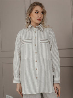 рубашка лен 50%, хлопок 50% - Волтри фото 3