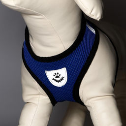 Комплект амуниции с мягкой шлейкой и светоотражающей нашивкой, XL, ОШ 40 см, ОГ 46-60 см, синий 761 - Пижон фото 3