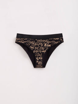 CONTE Poetic LB 1528 Трусы бикини из хлопка с ажурной тесьмой black-coffee - Conte elegant фото 4