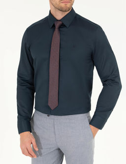 Lacivert Slim Fit Uzun Kollu Klasik G_mlek - Pierre cardin фото 6