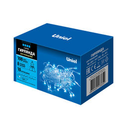 ULD-S1000-100/DTA BLUE IP20 Гирлянда светодиодная, 10м. 100 светодиодов. Синий свет. Провод прозрачный. ТМ Uniel - Volpe фото 5
