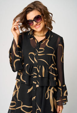 Платье EVA GRANT 7122-Р принт ленты