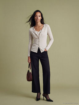 Bisiklet Yaka Dantel Detayl? Kad?n Body