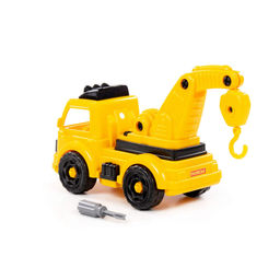 Конструктор-транспорт Автомобиль-эвакуатор (36 элементов) (жёлто-чёрный) (в коробке) - Полесье фото 2