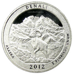1/4 доллара (25 центов) 2012 года S США Национальные парки № 15 Денали