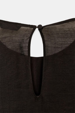 CUERPO VOLANTES ASIM?TRICO / Marr?n - Zara фото 10