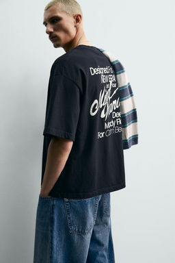 SUDADERA MANGA CORTA TEXTOS ESTAMPADOS / Negro - Zara фото 7