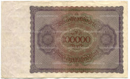 Банкнота 100000 марок 1923 года Германия