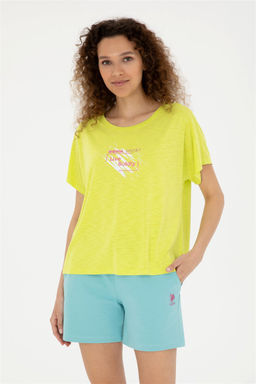 U. S. Polo Assn / Женская фисташково-зеленая футболка