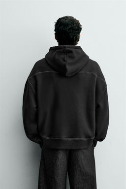 TOPSTITCHED HOODIE - Zara фото 3