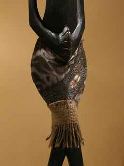 Сувенир интерьерный «Абориген», 19×14×100 см, дерево, чёрный