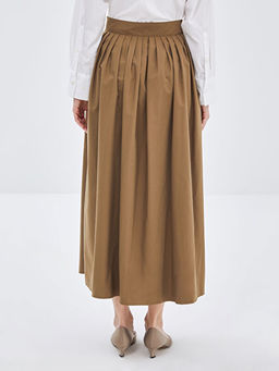 Beli Fermuarl? Kad?n Pileli Etek