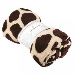 Плед/покрывало 240х200см "Сон жирафа", велсофт "California" набивной, полиэстер 100%, плотность 160г/м2, упаковка: 20х33см пояс бумажный, "Домашняя мода" (Россия)