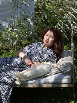 Белорусское платье-рубашка из хлопка летнее - Almond фото 22