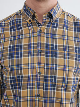 Regular Fit Ekose Desenli Gabardin Erkek G?mlek