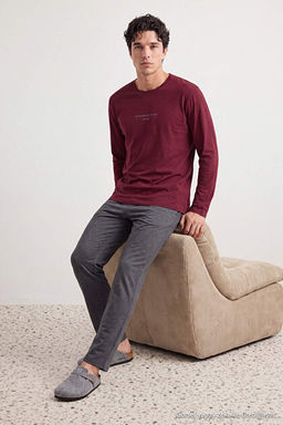 Bordo Regular Bask_l_ Homewear Pijama Tak_m_ TMNAW27PT00001