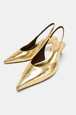 ZAPATO KITTEN METALIZADO / Oro - Zara фото 4