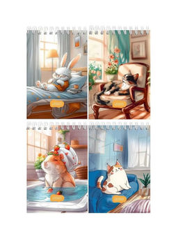 Цена за 5 шт. Блокнот А6 40л. на гребне "Домашний уют -2" ("Prof-Press", Б40-7017)