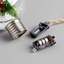 Ёлочный шар Еловая ветка, 1 LED, от батареек, свечение тёплое белое - Luazon lighting фото 9