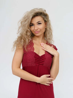 Ночная сорочка женская, цвет бордовый