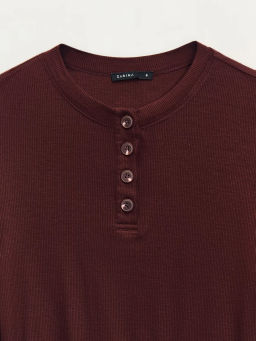 Лонгслив в рубчик из вискозы / Zarina  фото 10