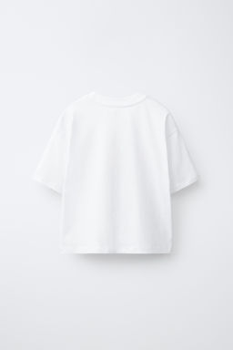 CAMISETA PARCHE VICHY / Blanco