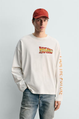 CAMISETA ILUSTRACI?N BACK TO THE FUTURE UCS LLC AND AMBLIN X DYLAN?S T-SHIRT CLUB X ZARA / blanco  фото 2