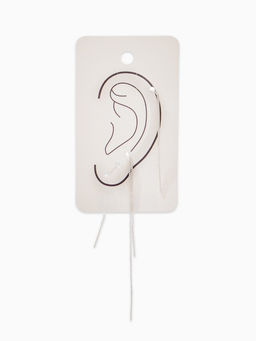 Серьги "Протяжка", цвет серебро