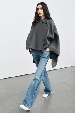 ZW COLLECTION WOOL BLEND CAPE LIMITED EDITION - Zara фото 11