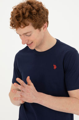 Мужская темно-синяя базовая футболка - U.s. polo assn фото 2