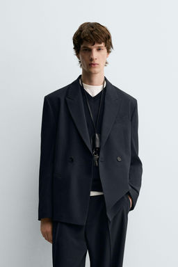 STRIPED SUIT DOUBLE-BREASTED BLAZER - Zara фото 2