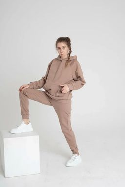 Футер 3х нитка КАЧЕСТВО ПЕНЬЕ костюм женский с брюками палаццо - Knitka wear фото 4