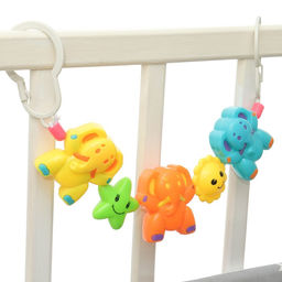 Растяжка на коляску/кроватку Крошка Я «Слоники», 3 игрушки, МИКС