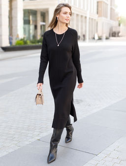 Платье Vilatte из пряжи с кашемиром чёрный