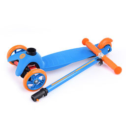 Самокат трёхколёсный ROCKET колёса PU, цвет оранжево-синий