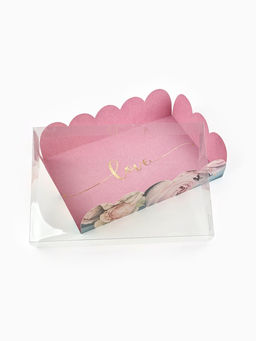 Цена за 5 шт. Коробка для печенья, кондитерская упаковка с пластиковой крышкой, «Прекрасные грёзы», 20×30×8 см