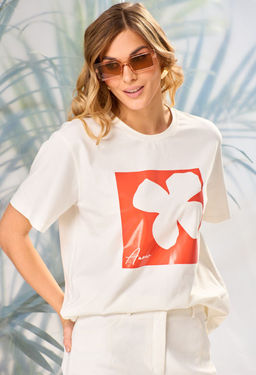 Футболка LAIKONY 492-1 оранжевый принт