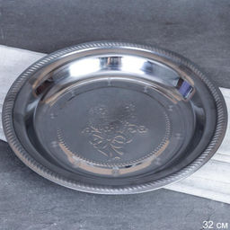 Блюдо 32 см металл с декором Цветы /h=3,5/ NF-10 /уп 100/ 0.236 - Галеонтрейд фото 2