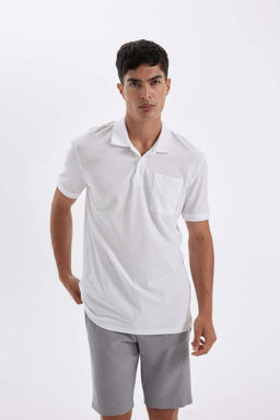 New Regular Fit K?sa Kollu Pike Basic Duz Polo Tisort - Defacto фото 2