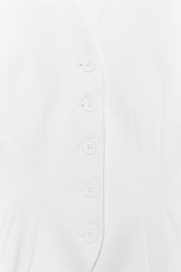 CHALECO INTERLOCK BOTONES / Blanco - Zara фото 9