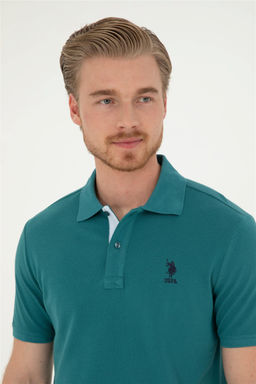 U. S. Polo Assn / Мужская темно-зеленая базовая футболка - U.s. polo assn фото 2