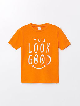 Bisiklet Yaka K?sa Kollu Bask?l? Erkek Bebek Ti??rt