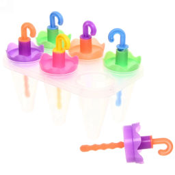 Цена за 2 шт. Форма для приготовления мороженого "Зонтики" 6шт