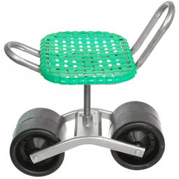 Стул садовый на колесах для прополки и работы в саду 35*47*14см с поворотным механизмом(360), цвет зеленый