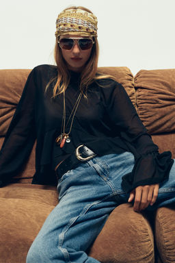 FLOWING RUFFLED TOP - Zara фото 20