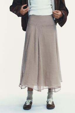 DOUBLE LAYER MIDI SKIRT - Zara фото 2