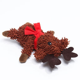 Игрушка мягкая для собак Олень с пищалкой, 26 х 18 см - Пижон фото 12